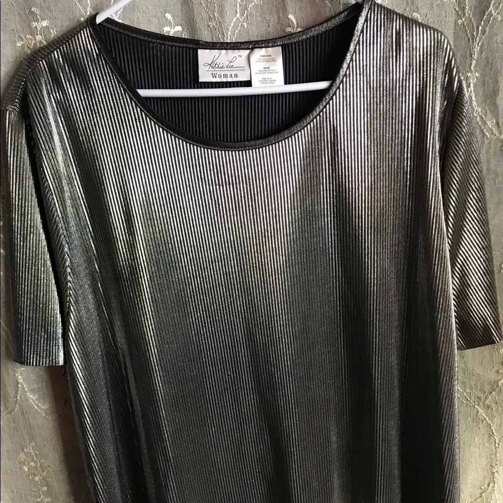 Gold shimmer OS shirt